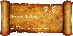 Heckel Edina névjegykártya