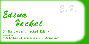 edina heckel business card